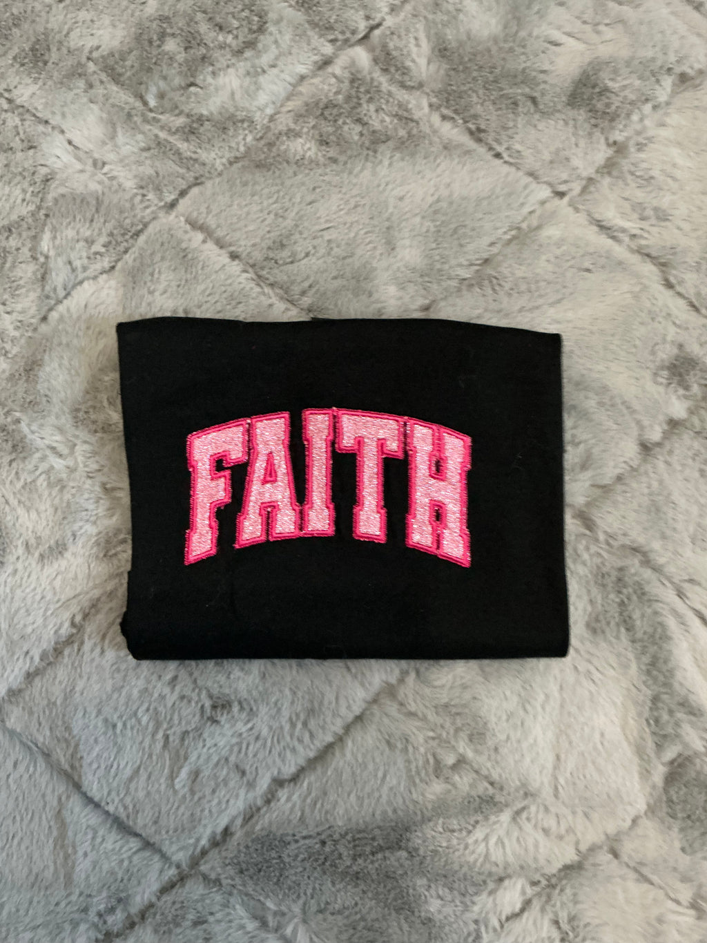 Glitter/Linen “Faith” Sweatshirt